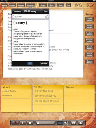App for mac computer to write poems and short stories are typical forms